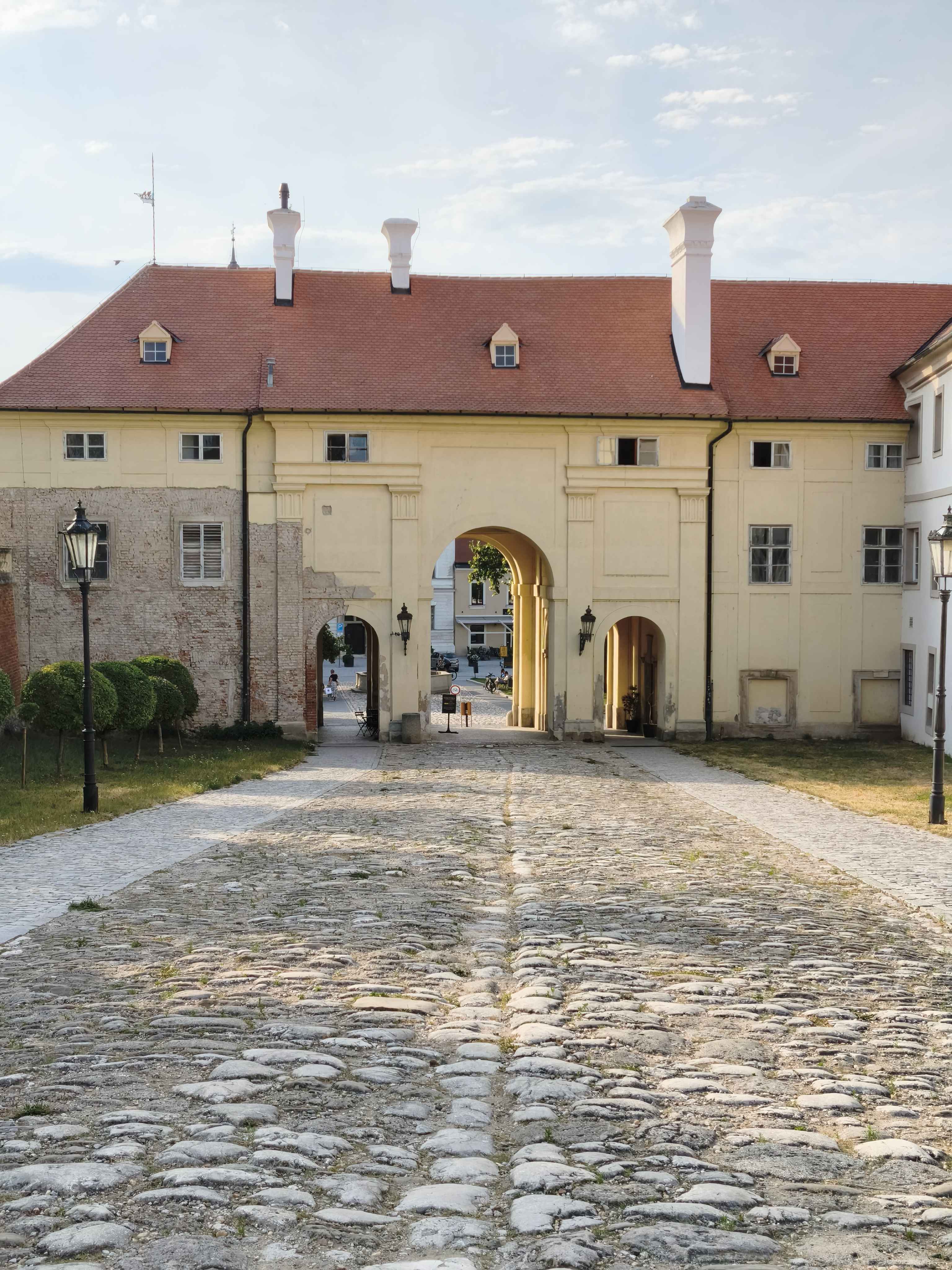 a rockroad in Valtice that leads to the square